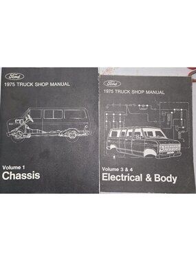 1975 Ford Truck F-100,-150, F-250, F-350 Factory Shop Service Manual Vol 1+3+4